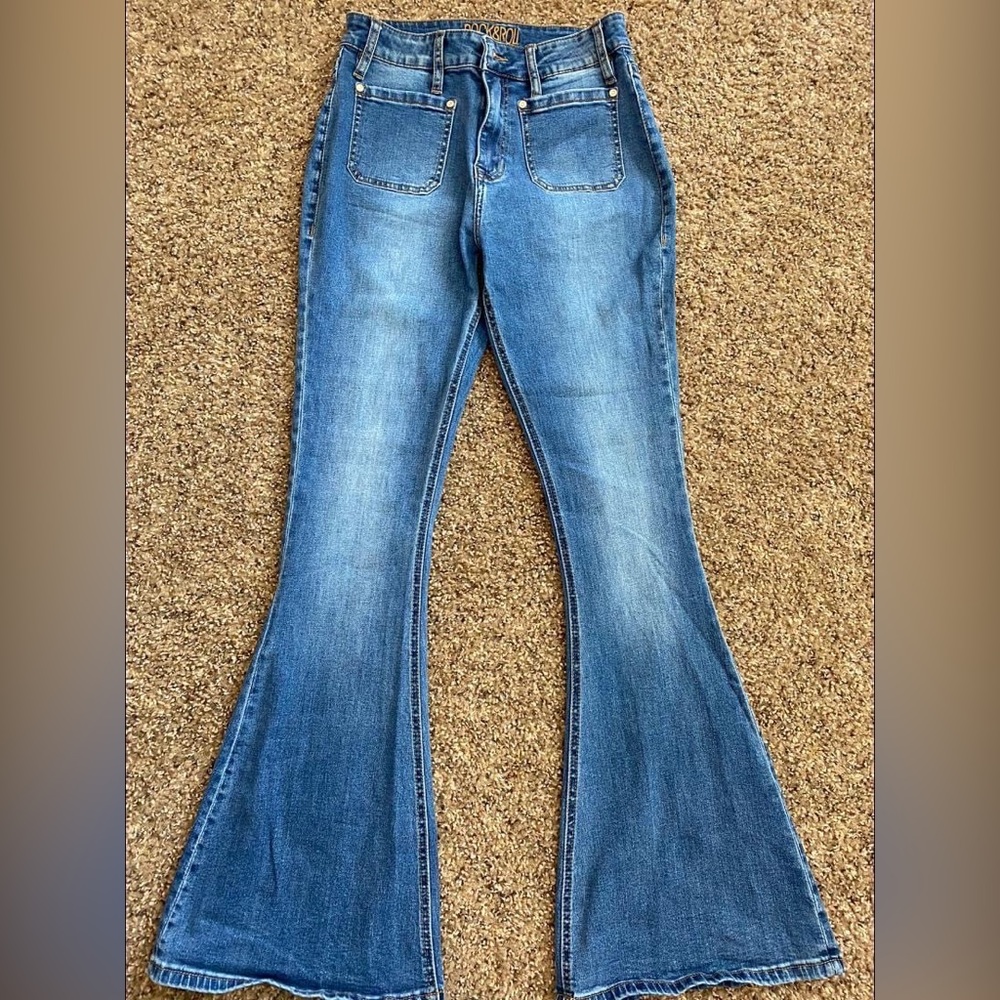 Rock & Roll Denim High Rise Flare Jean
